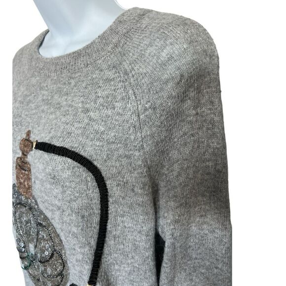 H&M Sequin Perfume Bottle JumperColor Grey Size M. - Picture 3 of 8